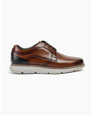 Pod Finch Leather Shoes Cognac - Brown