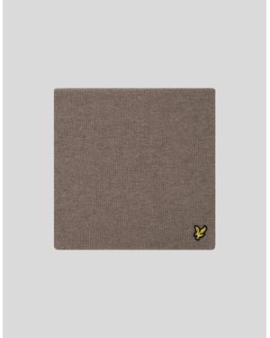 Lyle & Scott Lambswool Blend Ribbed Scarf - Grey