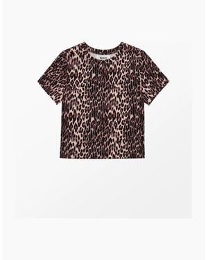 Ro&zo Leopard Print Cotton Jersey Baby T-Shirt - Multicolour