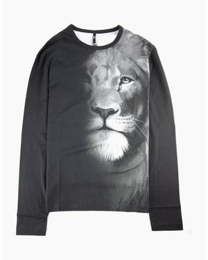 Versus Versace Versus Lion Fade L/Crewneck T Shirt - Grey