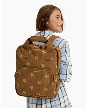 Roxy Feeling Emby Handle 13 L Cord Laptop Backpack - Brown