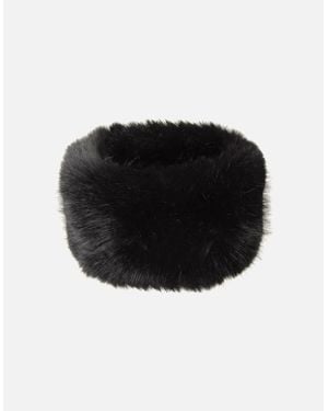 Mountain Warehouse Ladies Faux Fur Thermal Headband - Black