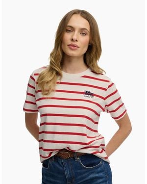 Superdry Heritage Hamptons Short Sleeve T-Shirt - Red
