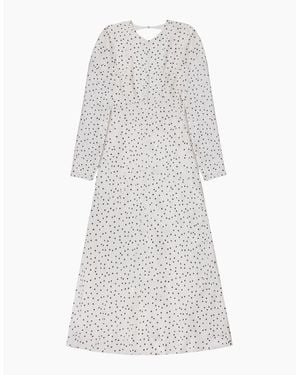 Ro&zo Petite And Polka Dot Tie Back Dress - White