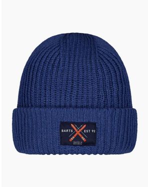 Barts Luuke Cuffed Knitted Fleece Lined Beanie - Blue