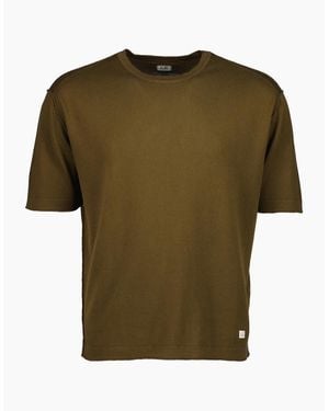 C.P. Company Sea Island Knitted T-Shirt - Green
