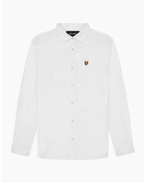 Lyle & Scott Lyle & Scott Long Sleeve Slim Fit Poplin Shirt - White