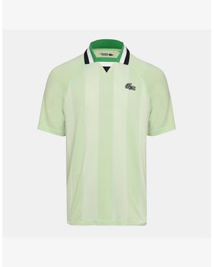 Lacoste Crocodile Logo Collared Raglan Sleeve Polo Shirt - Green