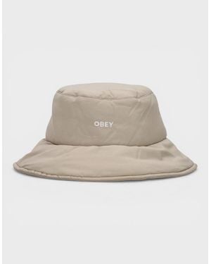 Obey Logo Bucket Hat - Natural