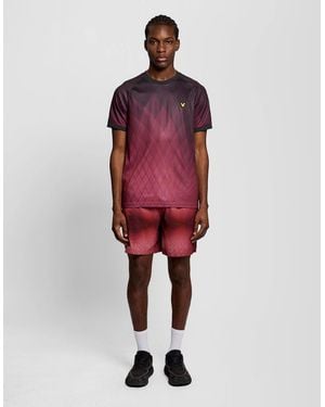 Lyle & Scott Monogram Geometric Swim Shorts - Red