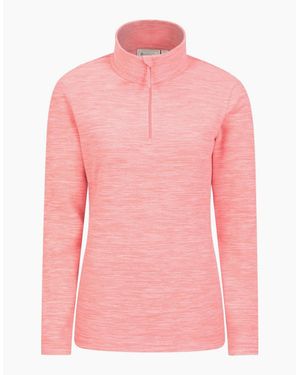 Mountain Warehouse Ladies Snowdon Melange Fleece Top - Pink