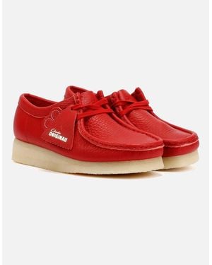 Clarks Originals Wallabee Leather Shoes - Red