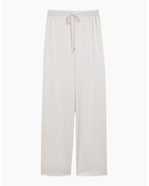 Ted Baker Umaibo Satin Wide Leg Ivory Joggers - White
