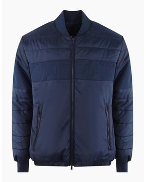 Iceberg Ice Plain Padded Bomber Jacket - Blue