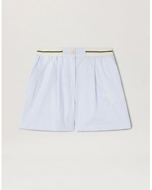 Palm Angels Striped Shorts Light - Blue