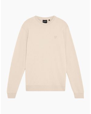 Lyle & Scott Lyle & Scott Tonal Superfine Crew Neck Sweat - White