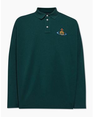 Vivienne Westwood Oversized Piqué Polo Shirt - Green