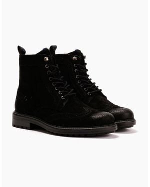 Osprey London The Professor Suede Boots - Blue