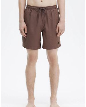 Fred Perry Classic Swimshorts - Brown