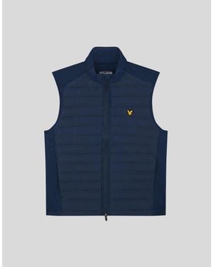 Lyle & Scott Hybrid Quilted Gilet - Blue