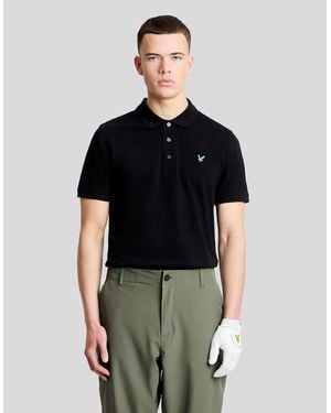 Lyle & Scott Eagle Cotton Polo Shirt - Black