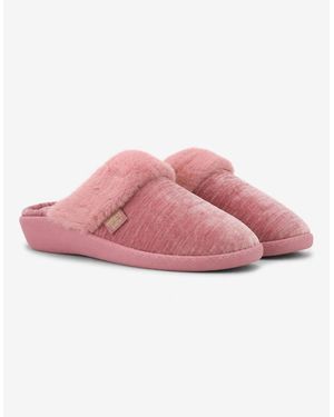 Totes Isotoner Sparkle Heeled Mule Slipper Mules - Pink