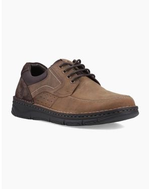 Hush Puppies Franklin Lace Up Shoe Leather Tan Loafers - Brown