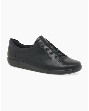 Ecco Soft 2 Lace Casual Shoes - Black