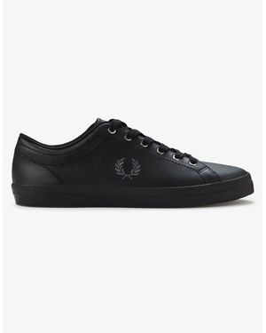 Fred Perry Baseline Leather Trainers - Black