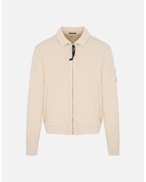 C.P. Company Diagonal Fleece Sweatshirt - White