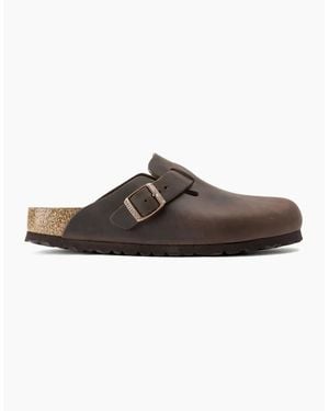 Birkenstock Boston Oiled Leather Clog Habana - Brown