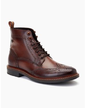 Base London London Dealer Leather Ankle Boots - Brown