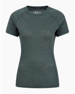 Mountain Warehouse Ladies Summit Merino Wool Thermal Top - Green