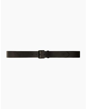 C.P. Company Leather Side Logo Belt - Black