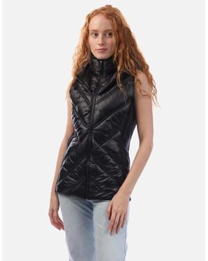 DKNY Hooded Puffer Vest - Blue