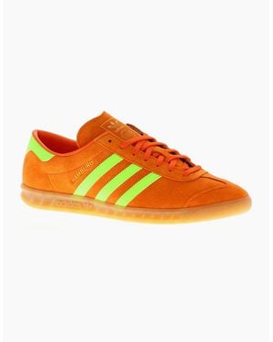 adidas Originals Trainers Hamburg W Leather Lace Up Uk Size - Orange