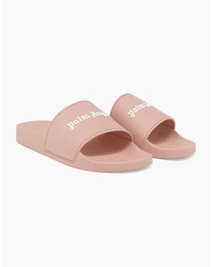 Palm Angels Essential Logo Pool Sliders - Pink