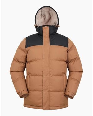 Mountain Warehouse Snow Borg Lined Padded Jacket - Brown