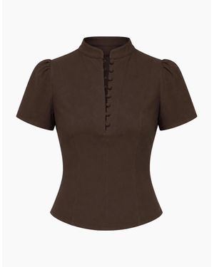 no emotions The Elsa Top - Brown