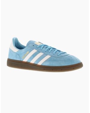 adidas Originals Trainers Handball Spezial Leather Lace Up Pale Whit - Blue