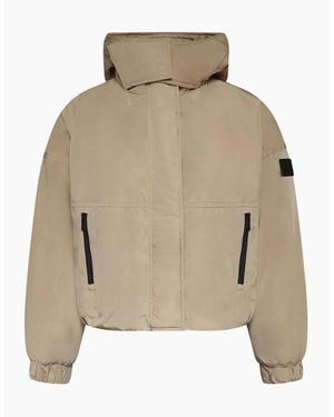 DKNY Hooded Os Jacket - Natural