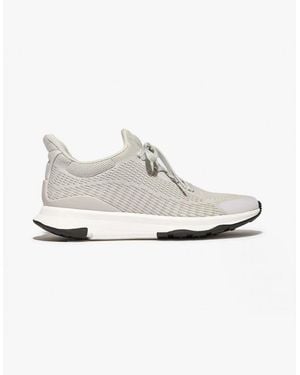 Fitflop Vitamin Ffx Ladies Knit Sport Trainers Tiptoe Mix - White