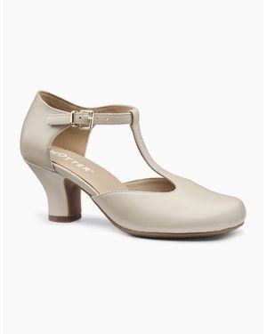 Hotter Tempo T-Bar Court Shoes - White