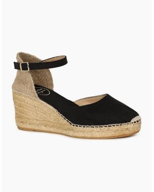 Toni Pons Caldes Wedge Heel Espadrille Sandals - Black