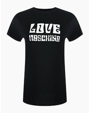 Love Moschino Groovy Logo T-Shirt - Black