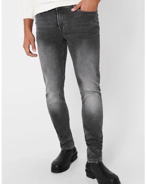 Only & Sons Slim Fit Five Pocket Jeans - Grey