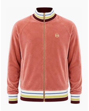 Sergio Tacchini Sartori Velour Track Top Jacket Light Mahogany - Red