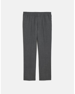 Ami Paris Wool Elasticated Waist Trousers - Grey