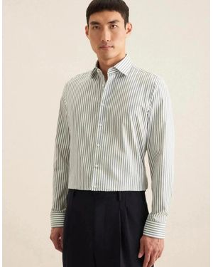 Seidensticker Slim Fit No Iron New Kent Striped Business Shirt Mid - Natural