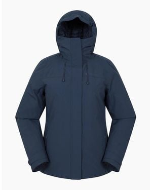 Mountain Warehouse Ladies Mallory Short Waterproof Padded Jacket - Blue